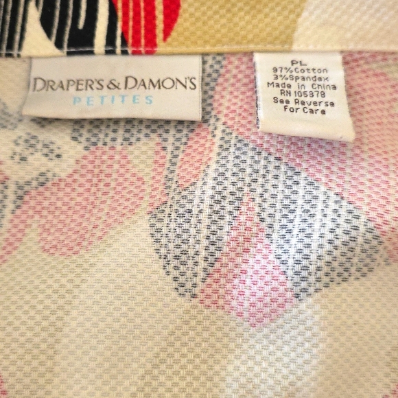 Women's Lightweight Jacket With Flowers and Stripes, PL - Picture 4 of 4